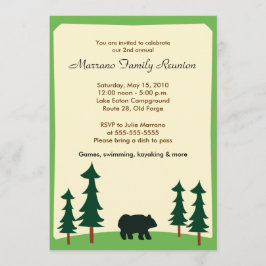 BEAR NEGRO Adirondack Lodge 5x7 Invitación de fies