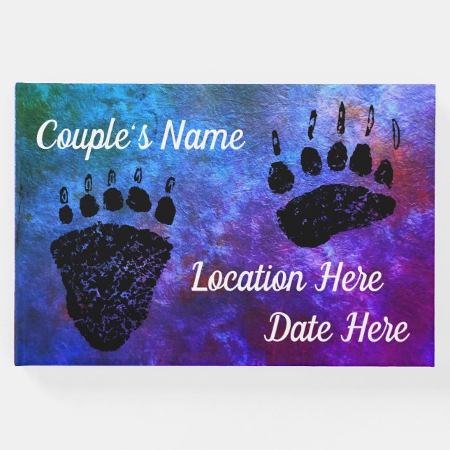 Bear Paws Blue - Libro de invitados (Anverso)