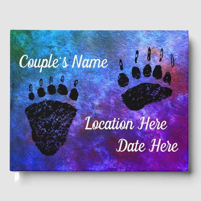 Bear Paws Blue - Libro de invitados (Anverso)