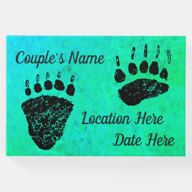 Bear Paws Light Green III - Libro de invitados (Anverso)