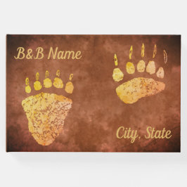 Bear Paws Vintage Brown - Libro de invitados