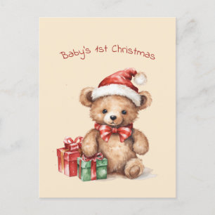 Bear primera tarjeta de felicitación de Navidad