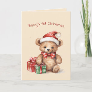 Bear primera tarjeta de felicitación de Navidad