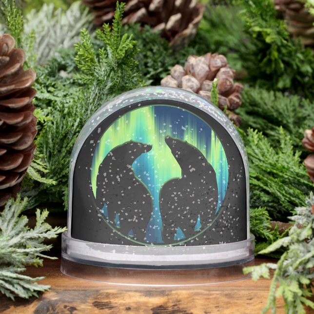 Bear Snow Globe Custom Aurora Bear Snow Globes (Invierno)