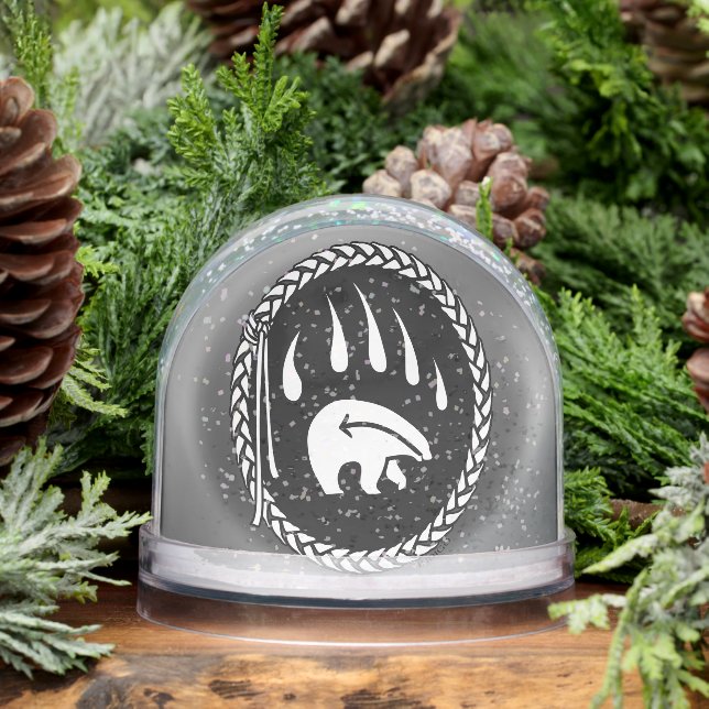 Bear Snow Globe Custom Native Bear Claw Snow Globe (Invierno)