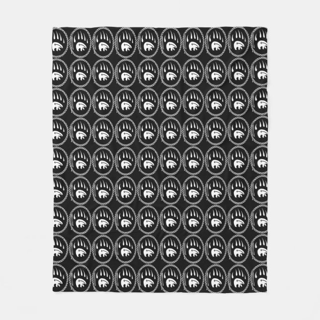 Bear tribal Art Blanket Mantas de oso nativo (Anverso)