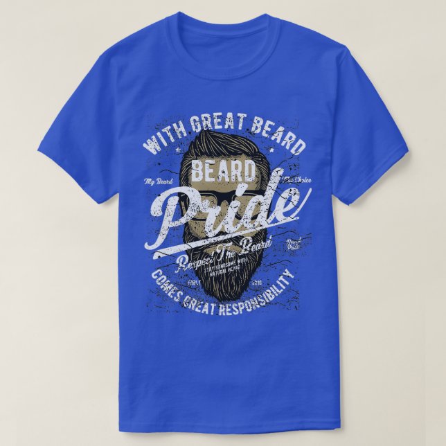 Beard Pride divertida camiseta vintage (Diseño del anverso)