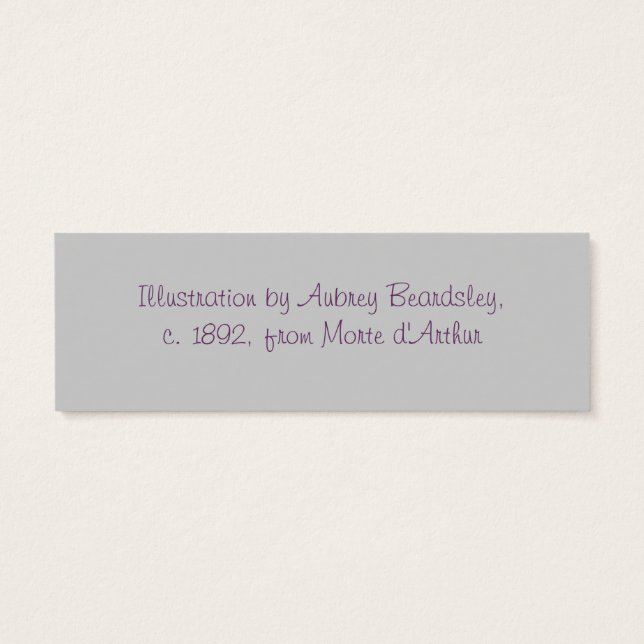 Beardsley Angel Floral Book Mark (Atrás)