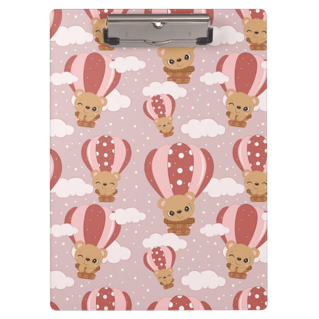 Beares en el portapapeles de globos de aire calien (Anverso)