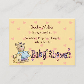 Beary Celebración especial Tarjetas de registro pa