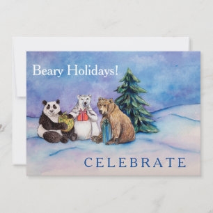 Beary Holidays Personalizado Open House Invitacion