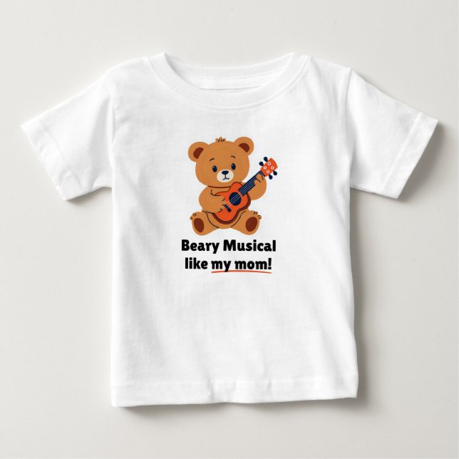 Beary Musical Como Mi Mamá Pequeña Camiseta (Anverso)