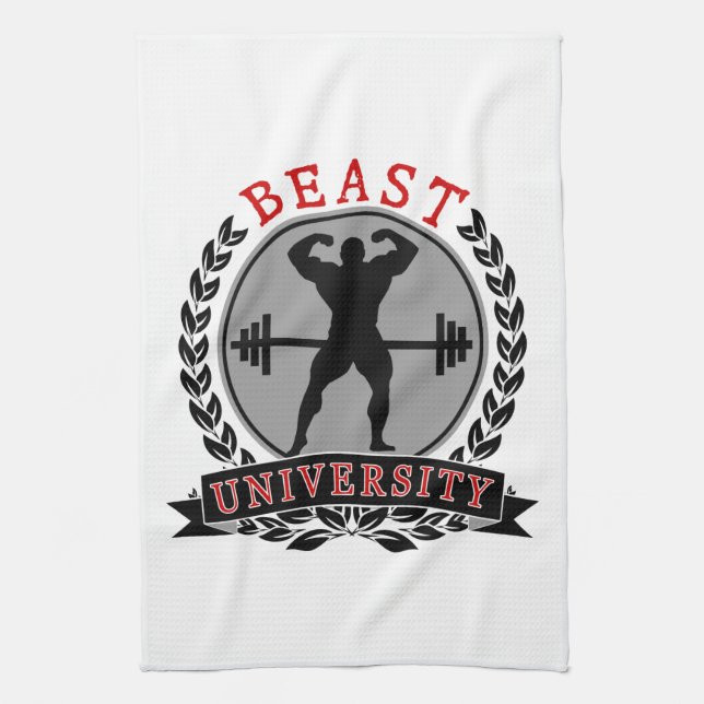 Beast University Bodybuilding Kitchen Toalla (Vertical)