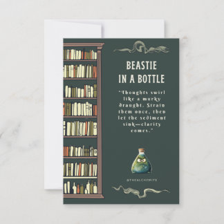 Beastie en un marcador de botella