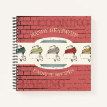 Beaters eléctricos de ladrillo cuaderno de recetas