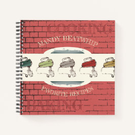 Beaters eléctricos de ladrillo cuaderno de recetas