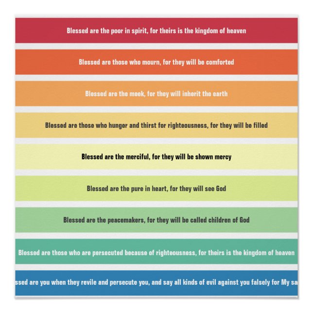 Beatitudes Glossy Poster (Anverso)