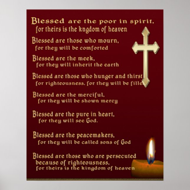 Beatitudes posters cristianos (Frente)