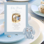Beatrix Potter Blue Bunny Invitación Baby Shower<br><div class="desc">Pequeña acuarela dulce Mama Beatrix Potter con conejitos de bebé. Se utilizaron colores suaves en este gráfico dibujado a mano. Hemos elegido un papel de moda de alfombra blanca para esta carta. Tan dulce como. Puede ser para un niño o una ducha de bebé chica. 100% de satisfacción del cliente...</div>