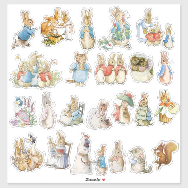 Beatrix Potter Personalizado Pegatina de vinilo de (Hoja)