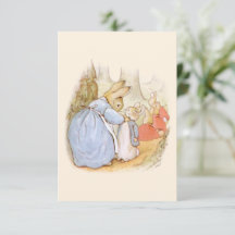 Beatrix Potter Vintage Blank Gracias Nota