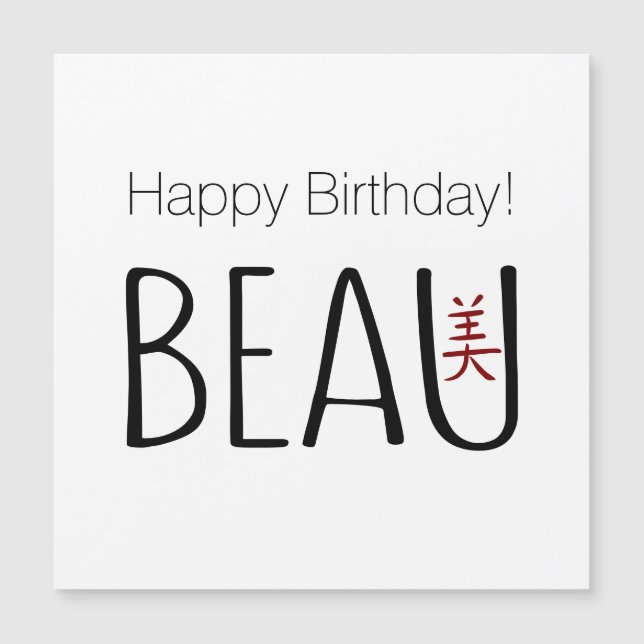 Beau Birthday (Anverso)