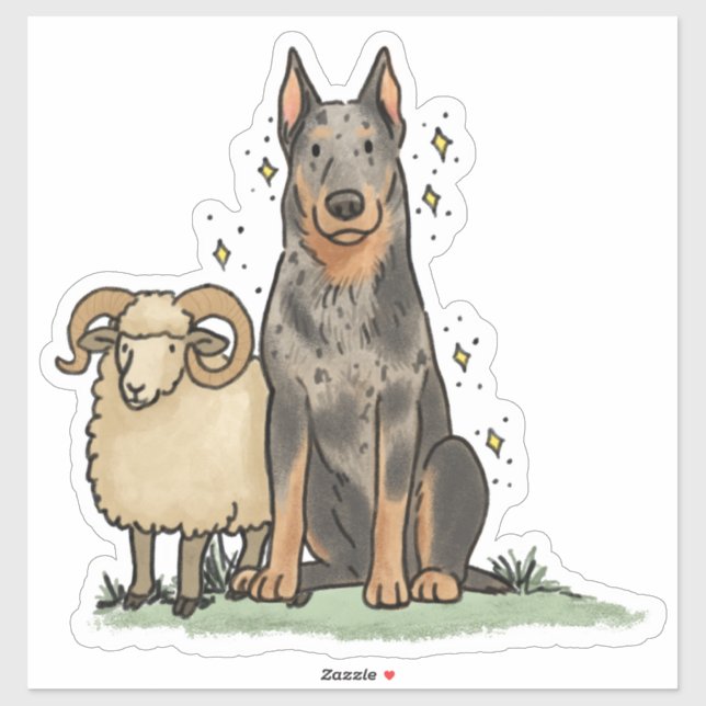 Beauceron - Calcomanía de coche de trabajo (Hoja)