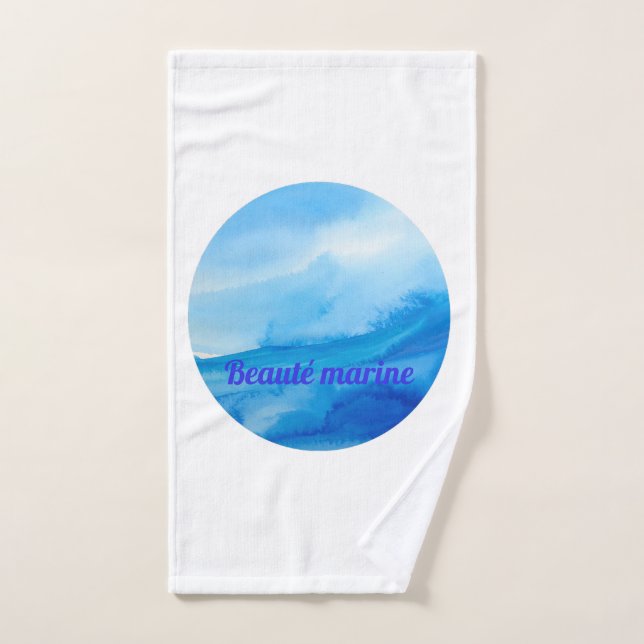 Beauté marine vague (Toalla de mano)