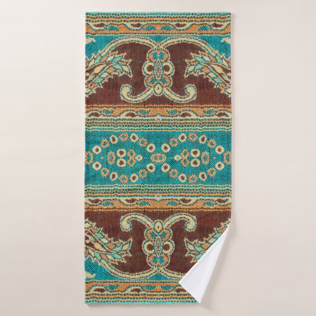 Beautiful, arab, arabic, arabian, arabesque fabric (Toalla de baño)