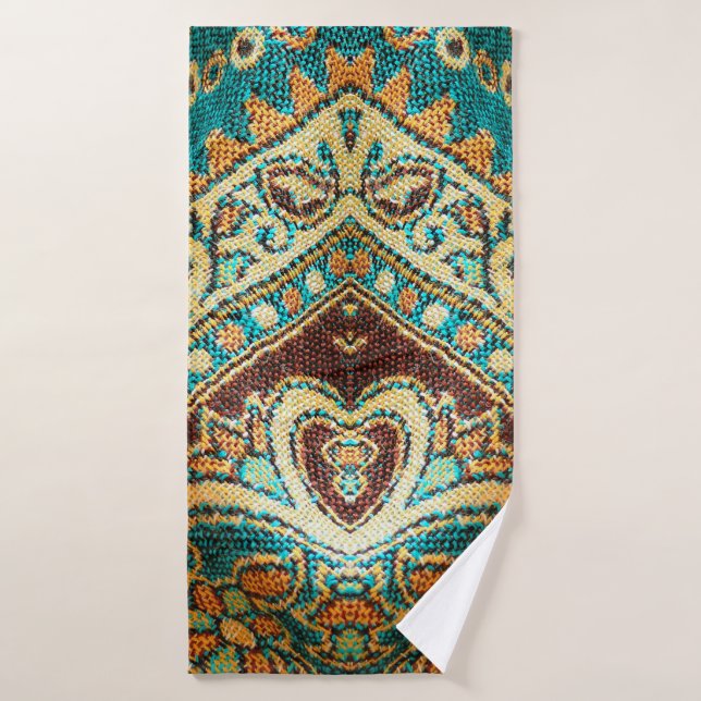 Beautiful, arab, arabic, arabian, arabesque fabric (Toalla de baño)