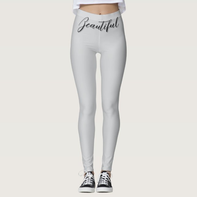 "Beautiful" Art Design Leggings (Anverso)