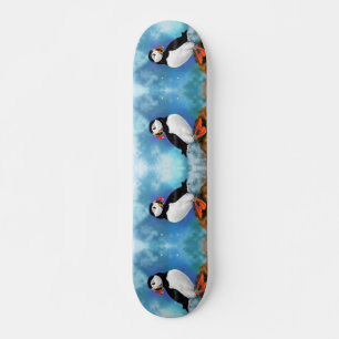Beautiful Atlantic Puffin Bird Skateboard