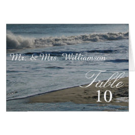 Beautiful Beach and Sand Wedding Table Tent Cards