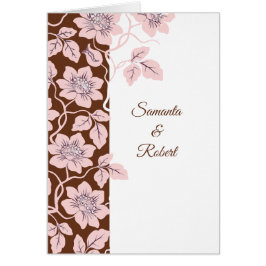 Beautiful floral wedding invitation