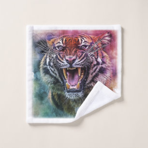 Beautiful Growling Bengal Tiger Face Photo