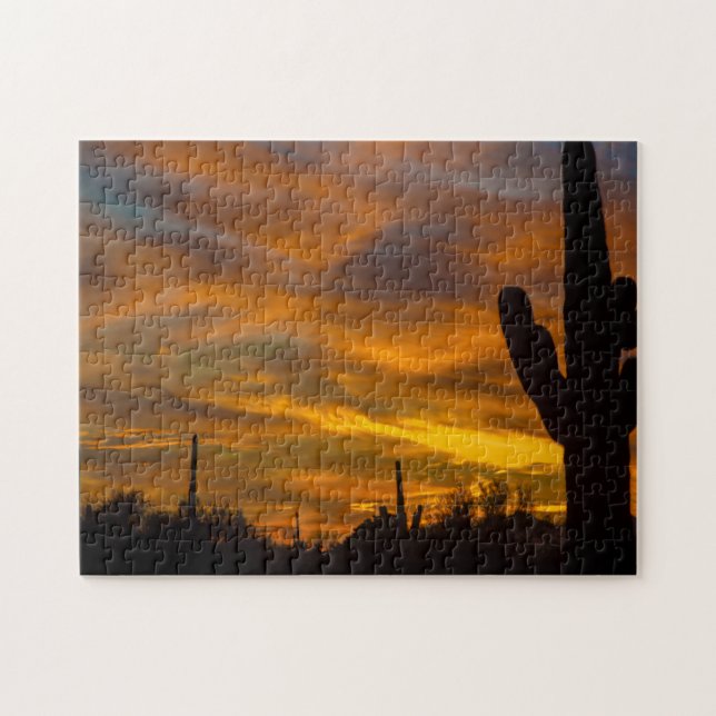 Beautiful Sunset Desert Landscape Puzzle (Horizontal)