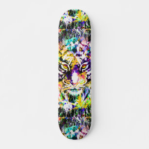 Beautiful Tiger Skateboard Deck   Colorful Tiger
