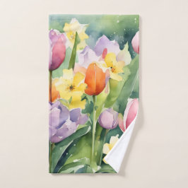 Beautiful watercolor of Tulips