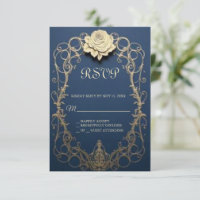 Beauty and the Beast Sweet 16 tarjeta RSVP