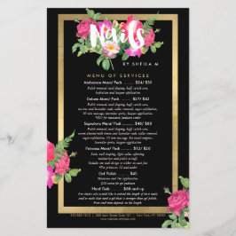 Beauty Florals Nail Salon Price List Service Menú
