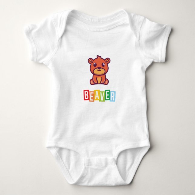Beaver Baby Jersey Bodysuit (Anverso)