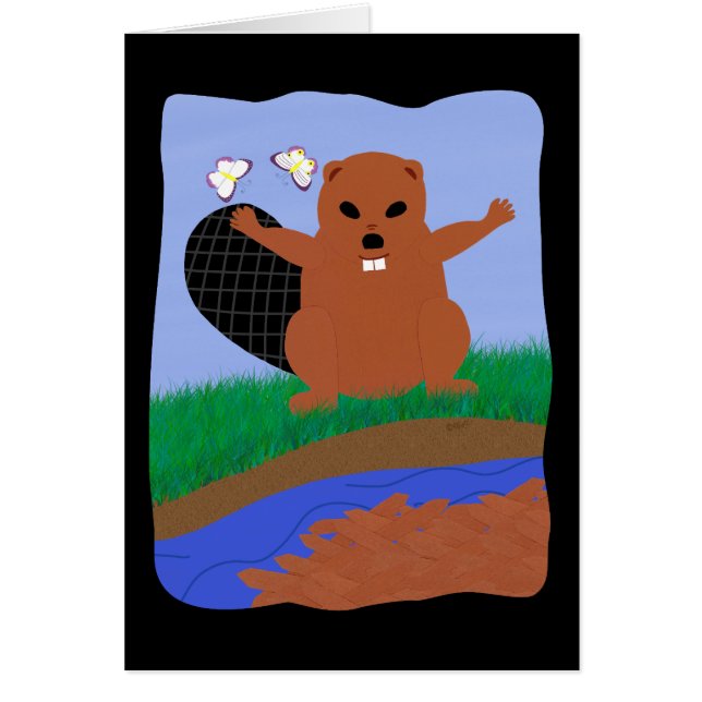 Beaver Building Dam Personalizado Art (Frente)
