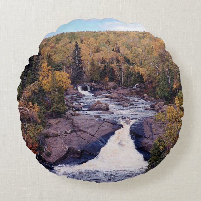 Beaver River Cae una almohada redonda (Anverso)