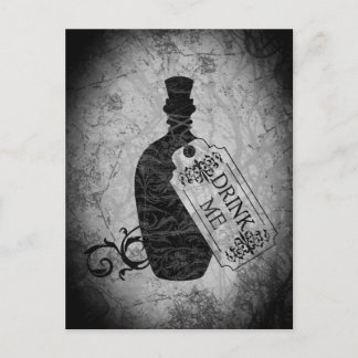 Beba la tarjeta postal gris de la botella