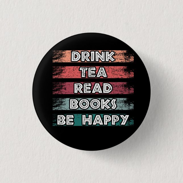 Beba Té Lea Libros Sea Feliz botón (Anverso)