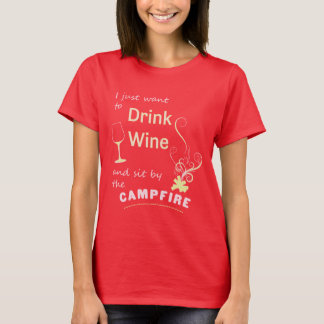 Beba Vino y Camisetas de Sitio junto a la Fogata d