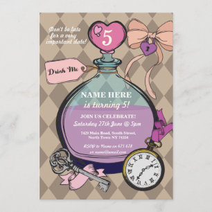 Bébame invitación Alicia en cumpleaños del país de