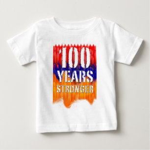 Bebé 100 años de camiseta infantil armenia más fuerte