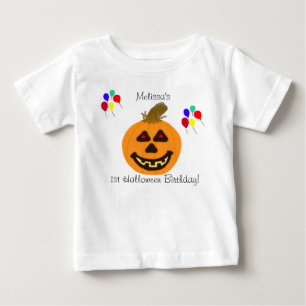 Bebé 1.ª Calabaza de cumpleaños de Halloween y camiseta
