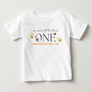 Bebé 1.ª camiseta de abejas, cumpleaños de abejas